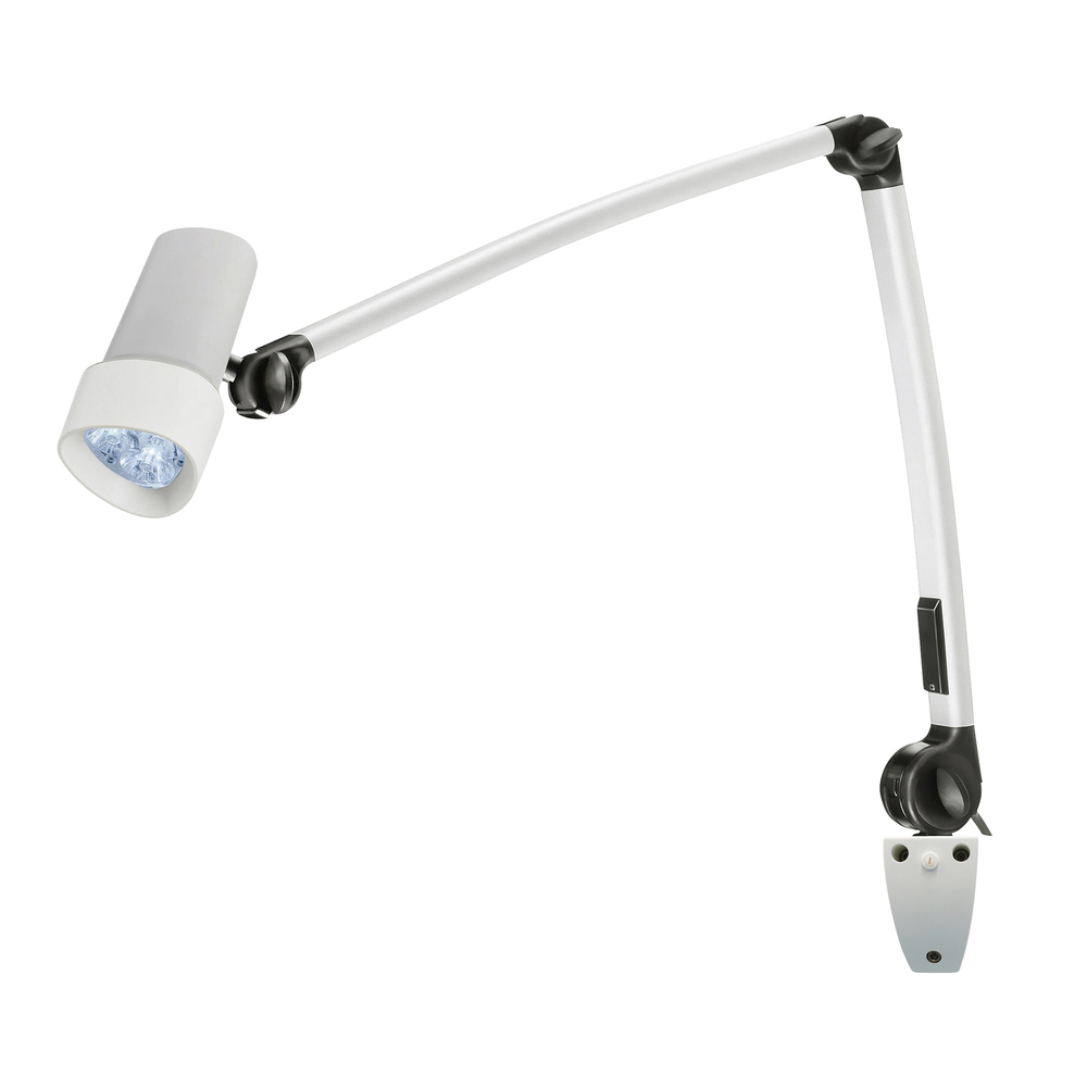 Halux N30-1 P F1 Exam Light Articulating Arm, Dimmable, Wall Mount Hospital equipment exam light articulating arm, dimmable, wall mount.