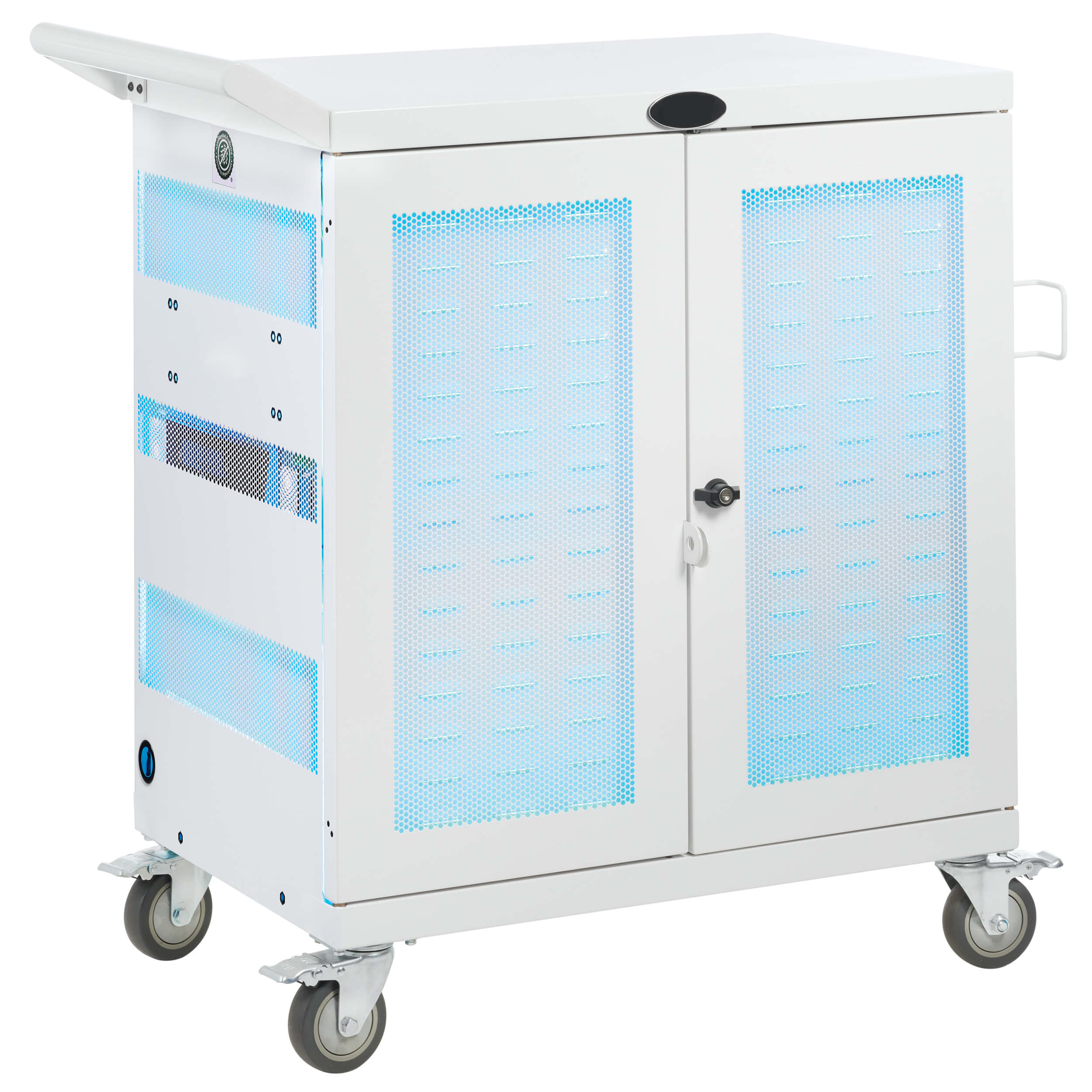 Laptop & Device Charging Cart, 32 USB Ports