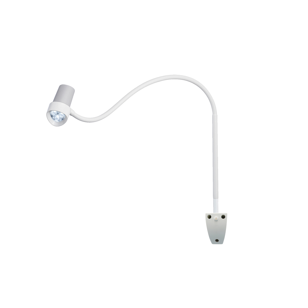 Halux Exam Light Gooseneck, Dimmable, Side Mount, Wall Mount Hospital equipment exam light gooseneck, dimmable, side mount, wall mount.