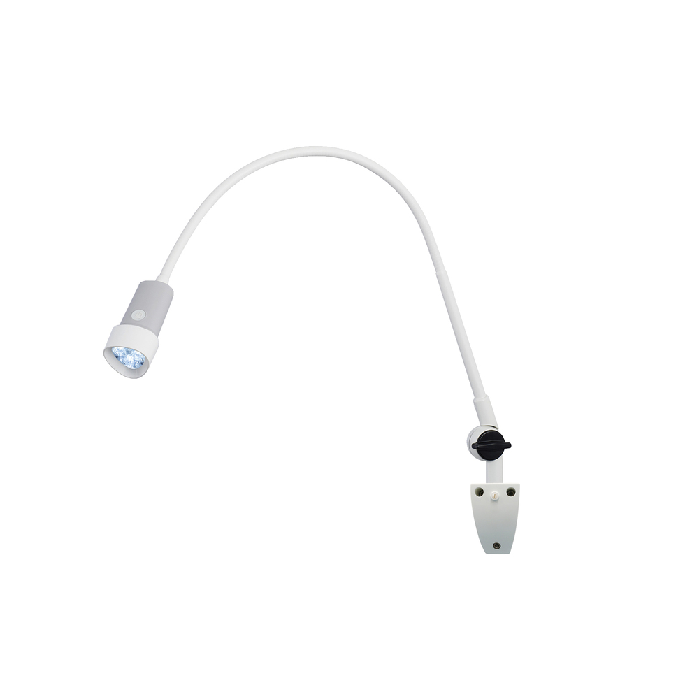 Halux Exam Light Gooseneck, Base Joint, Dimmable, Rear Mount, Wall Mount Hospital equipment exam light gooseneck, base joint, dimmable, rear mount, wall mount.