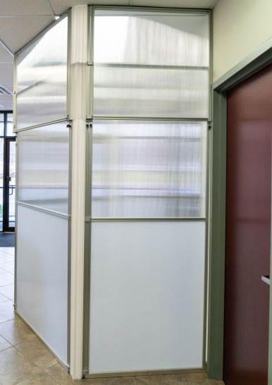 Temporary Walls in Gallery 3 Temporary Walls for hospital equipment