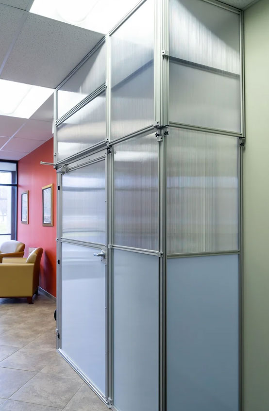 Temporary Walls in Gallery 4 Temporary Walls for hospital equipment